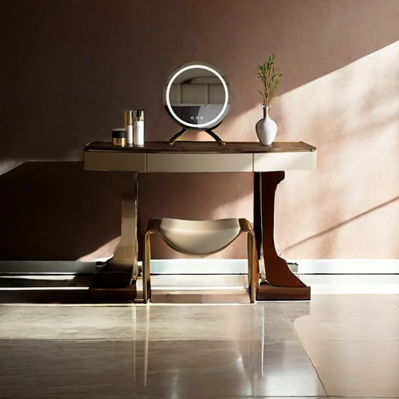 Italian Light Luxury Bedroom Dressing Chair,home Entrance Iron Minimalist Shoe-changing Stool ,living Room Grand Reception Stool - Image 5