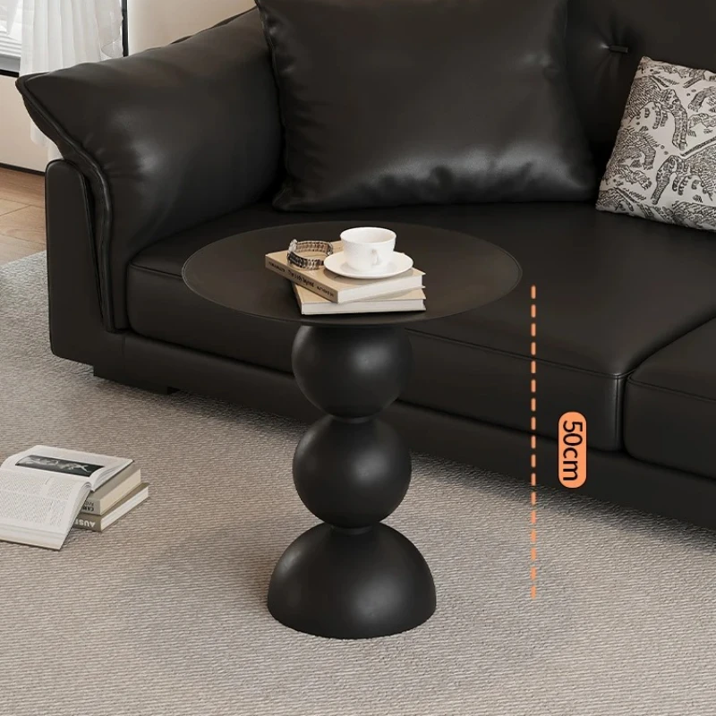 Modern Iron Art Luxury Sofa Side Table Simple Creative round Coffee Table High-End Nightstand for Bedroom - Image 4