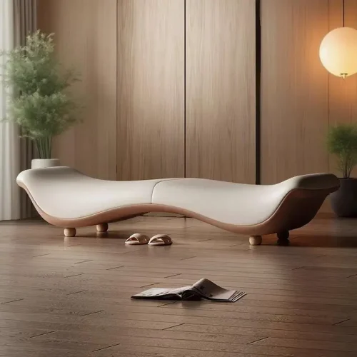 modern Light Luxury Minimalist Sofa Long Bench Living Room Cloakroom Clothing Store Shoe Bench Couple Fun Bedroom Bed End Bench