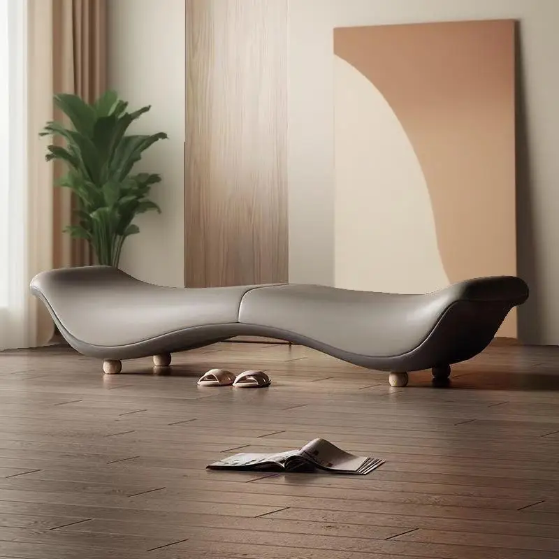 modern Light Luxury Minimalist Sofa Long Bench Living Room Cloakroom Clothing Store Shoe Bench Couple Fun Bedroom Bed End Bench - Image 2