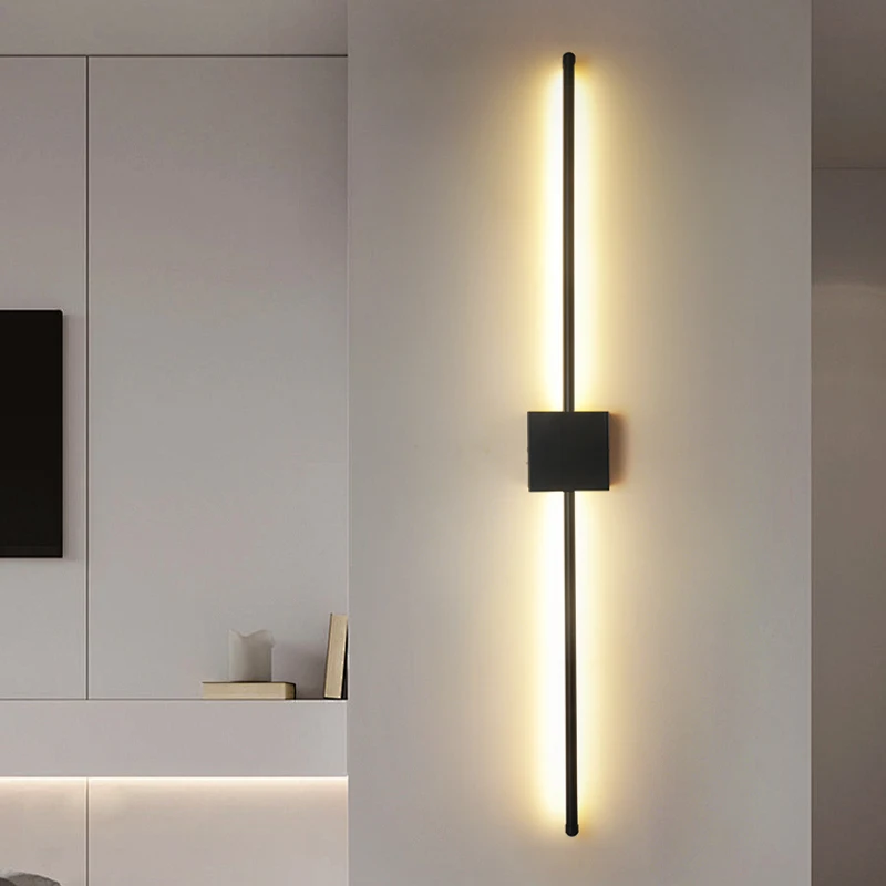 Modern LED Wall Lamp Minimalist Led Light Bedroom Bedside Long Strip Wall Sconces Living Room Sofa Home Indoor Lighting Fixture - Image 2
