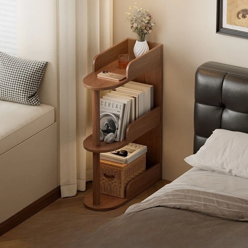 Gap Rack Home Desk Next To Mini Bookshelf Living Room Simple Ultra-narrow Storage Cabinet Solid Wood Floor Storage Rack