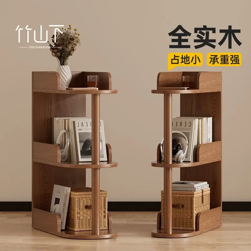 Gap Rack Home Desk Next To Mini Bookshelf Living Room Simple Ultra-narrow Storage Cabinet Solid Wood Floor Storage Rack - Image 2